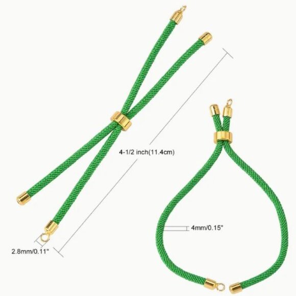 Mixed Color Adjustable Nylon Cord Slider Four Pieces - Picture 3 of 6